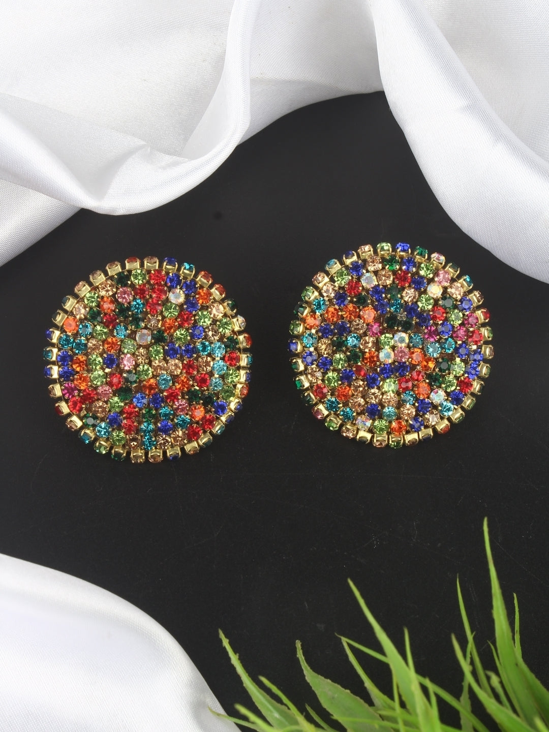 Gold-Plated Brass Contemporary Handcrafted Studs