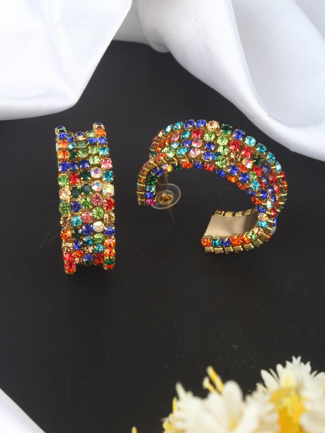 Gold-Plated Brass Contemporary Handcrafted Studs