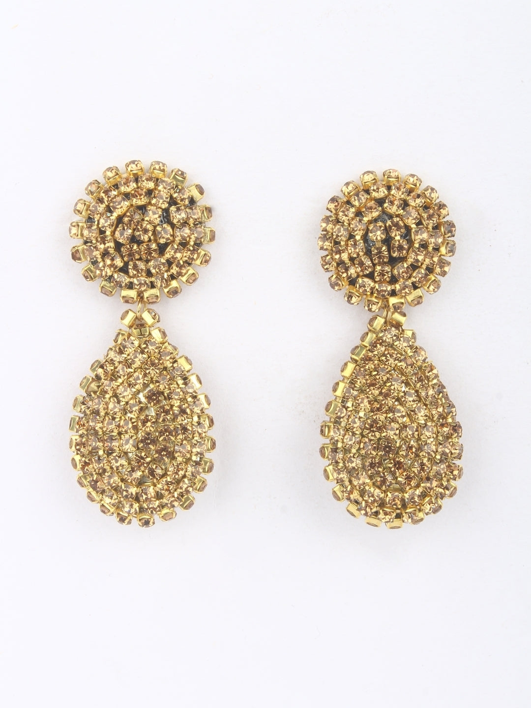 Gold-Plated Brass Contemporary Handcrafted Drop Earrings