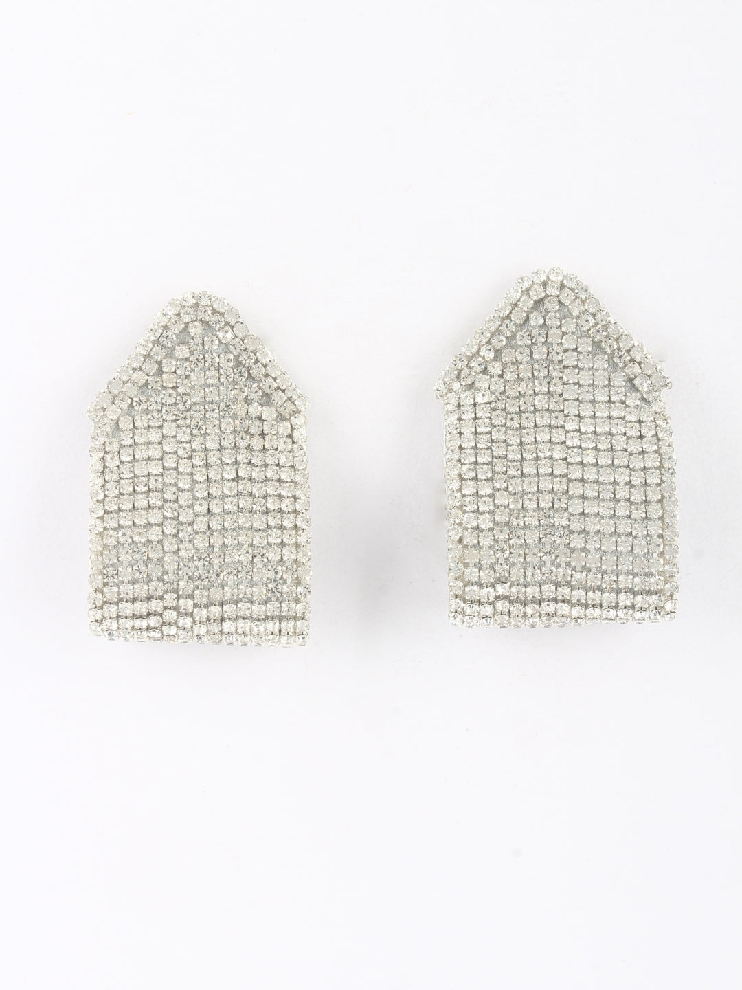 Silver-Plated Brass Contemporary Handcrafted Studs