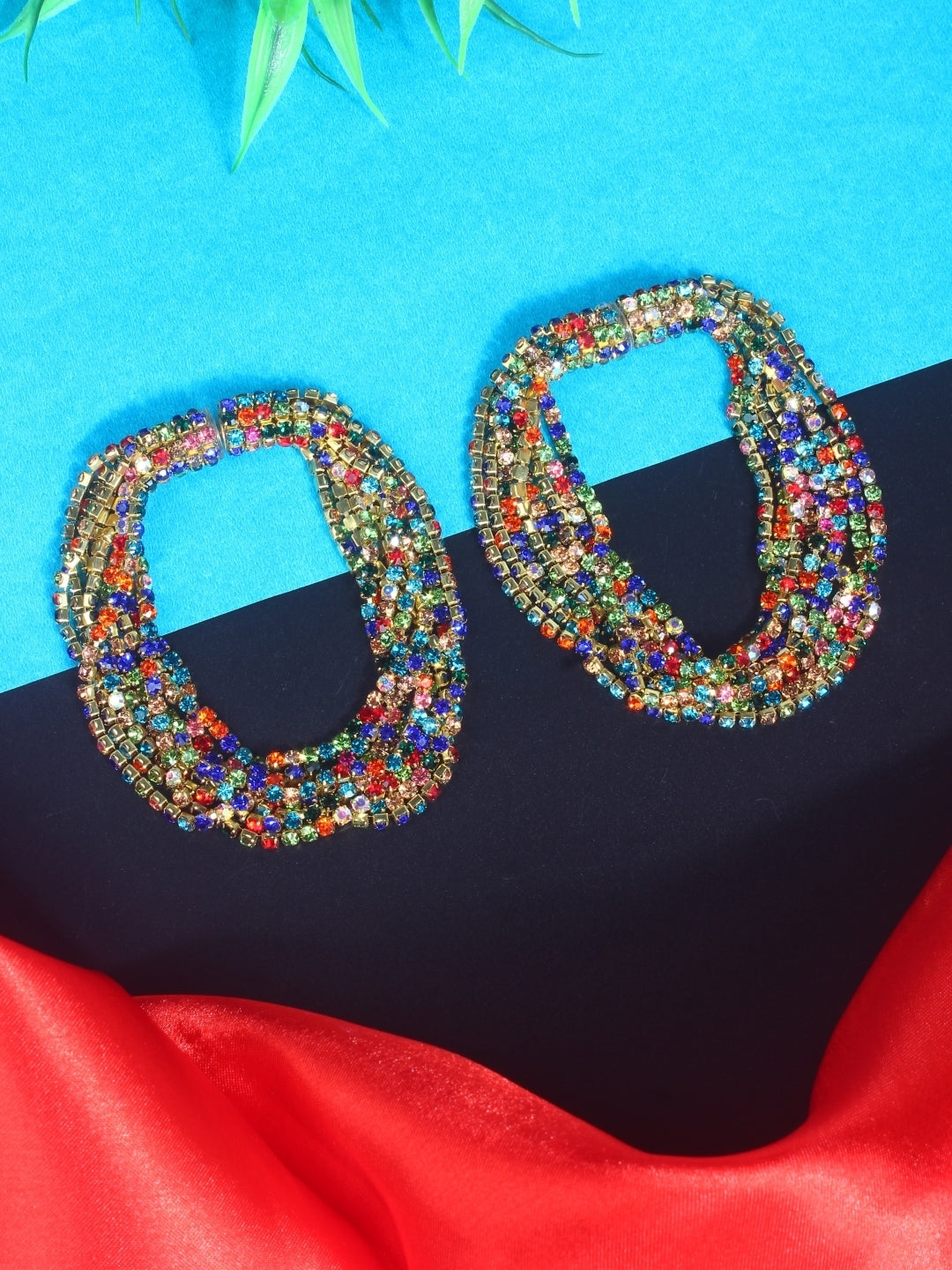 Gold-Plated Brass Contemporary Handcrafted Drop Earrings