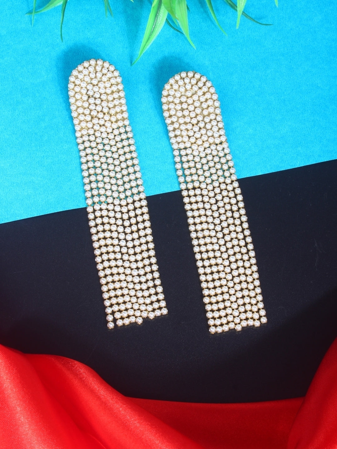 Gold-Plated Brass Contemporary Handcrafted Drop Earrings