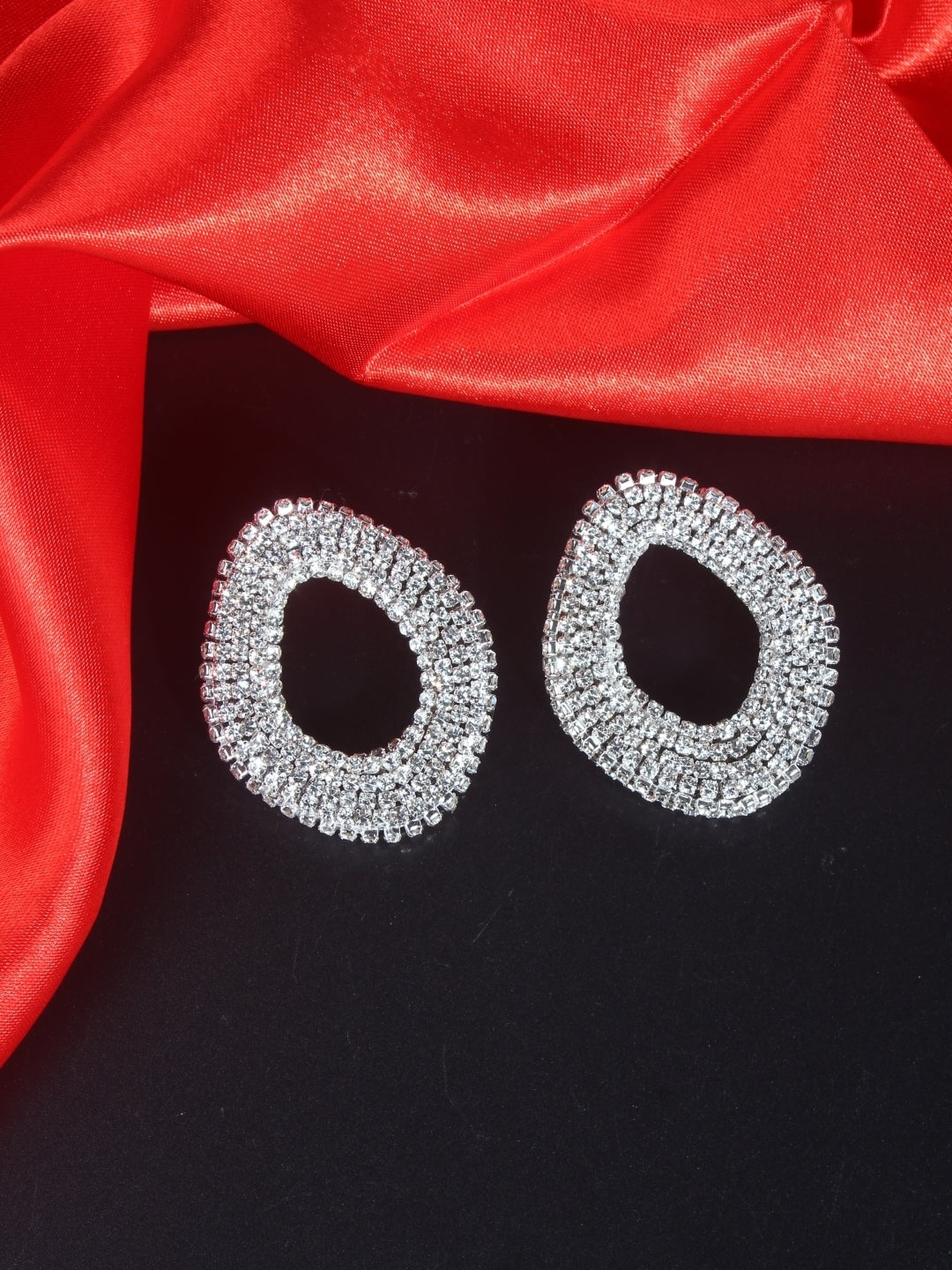 Silver-Plated Brass Contemporary Handcrafted Studs