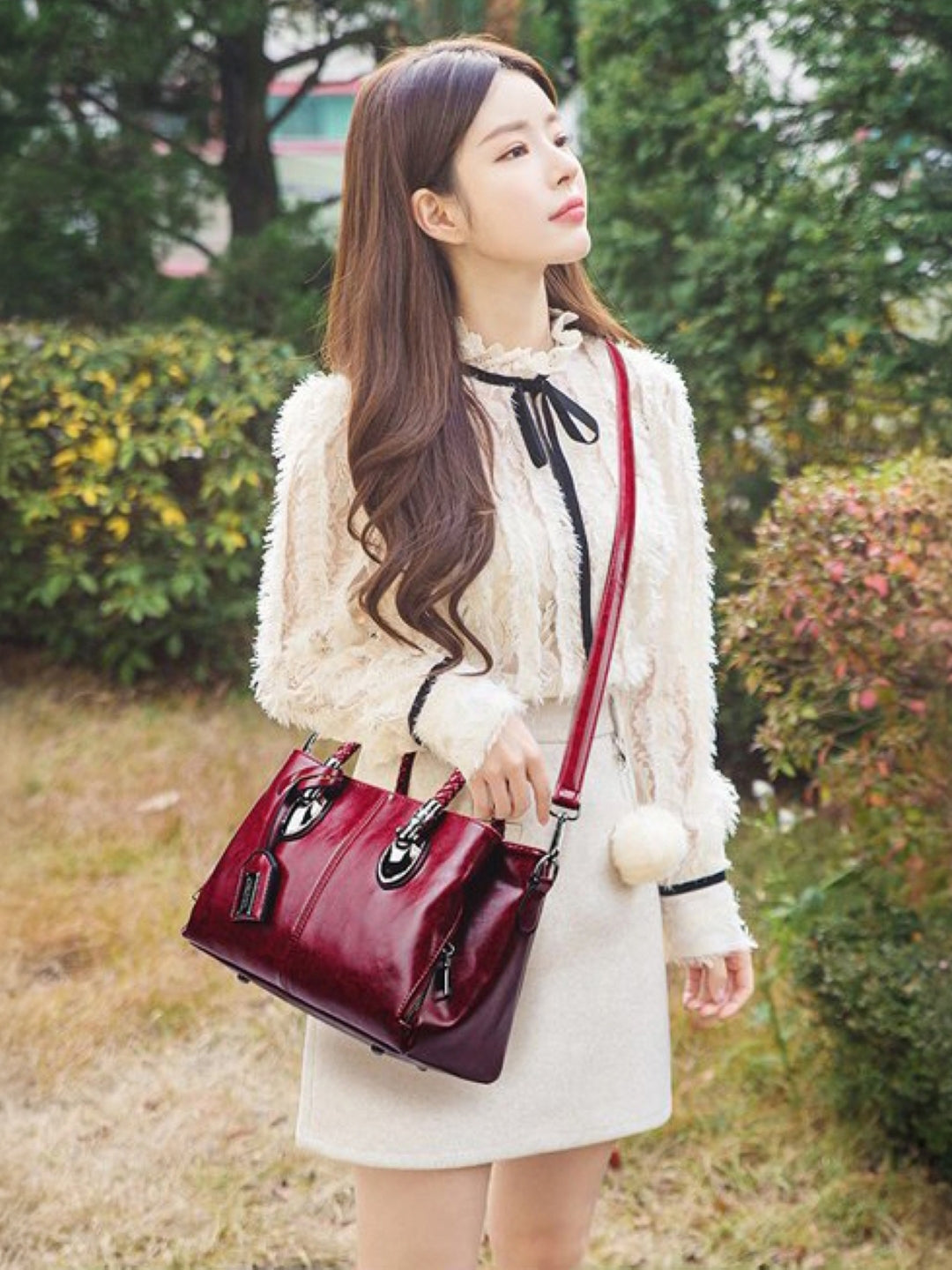 PU Structured Shoulder Bag