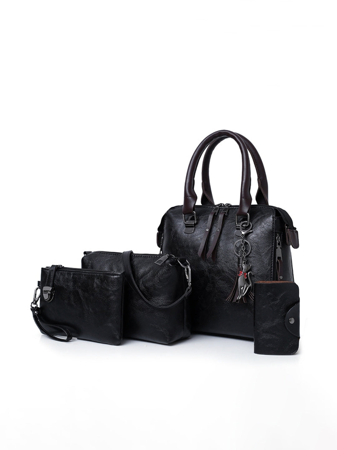 Combo of 4 PU Structured Handheld Bag