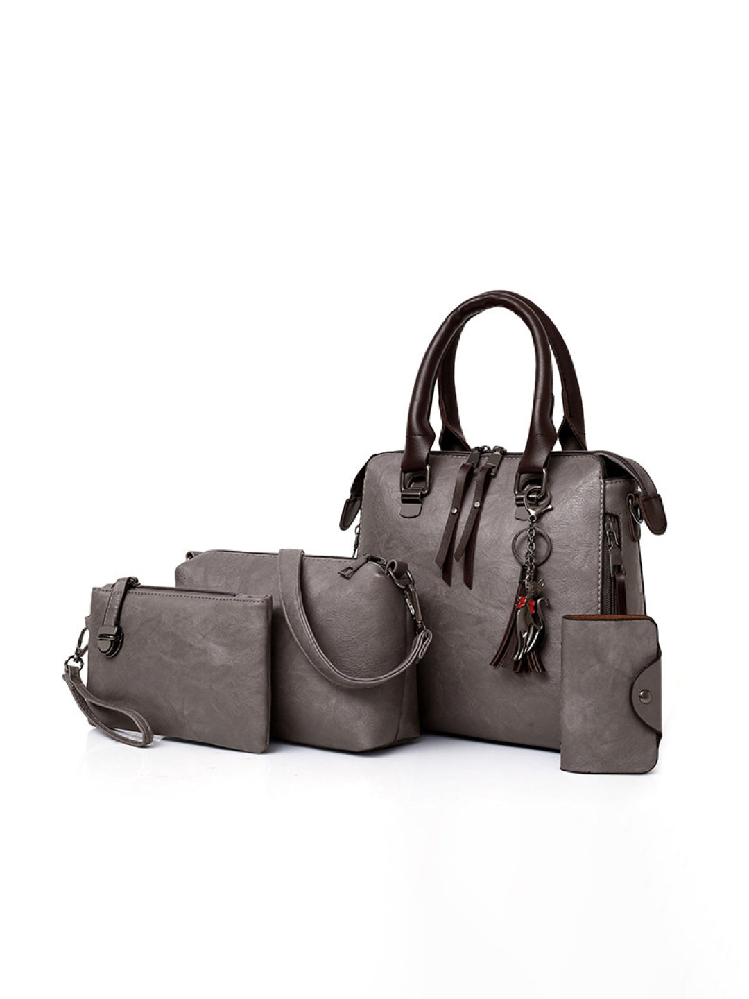 Combo of 4 PU Structured Handheld Bag