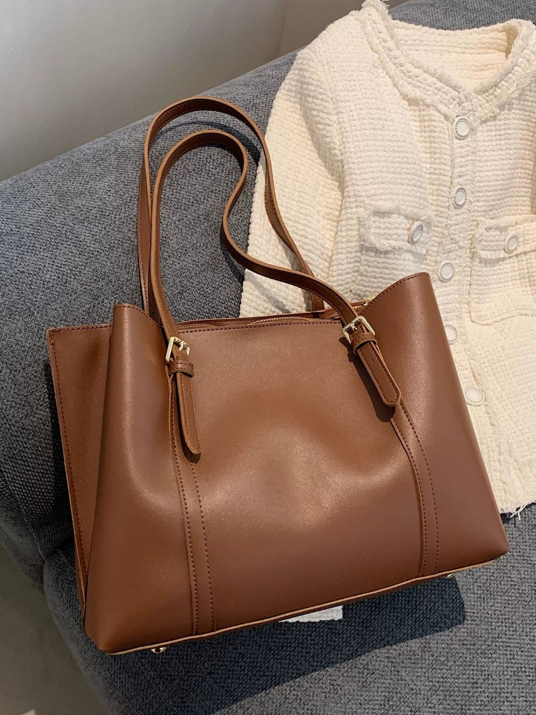 PU Structured Shoulder Bag
