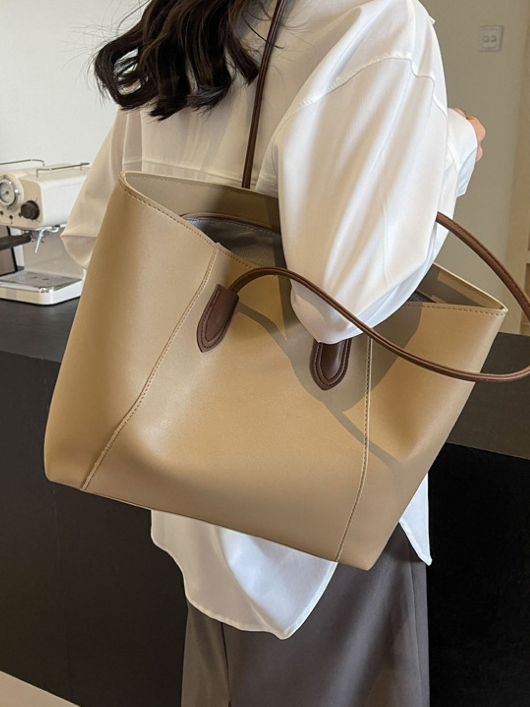 PU Structured Shoulder Bag