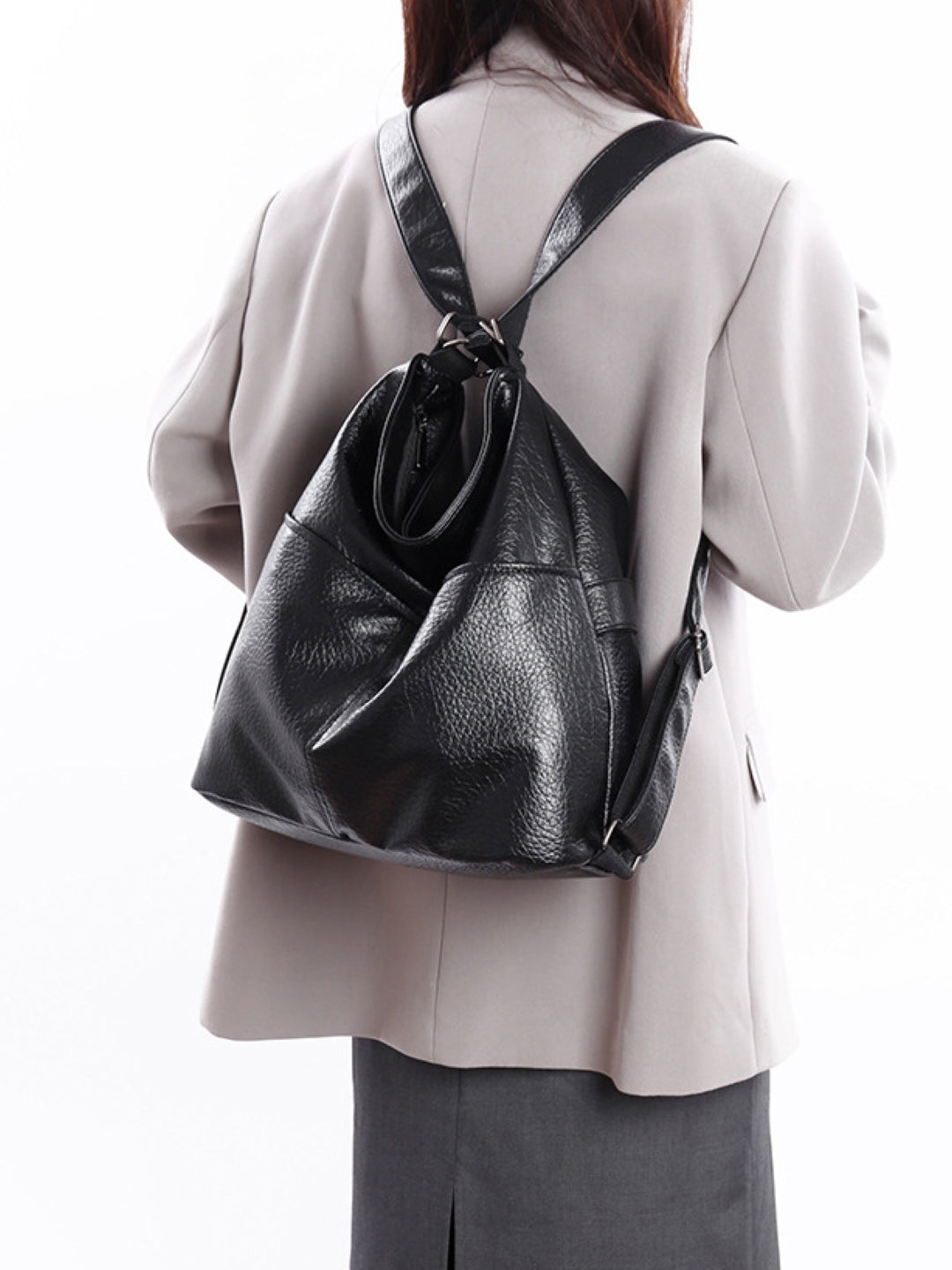 PU Structured Shoulder Bag