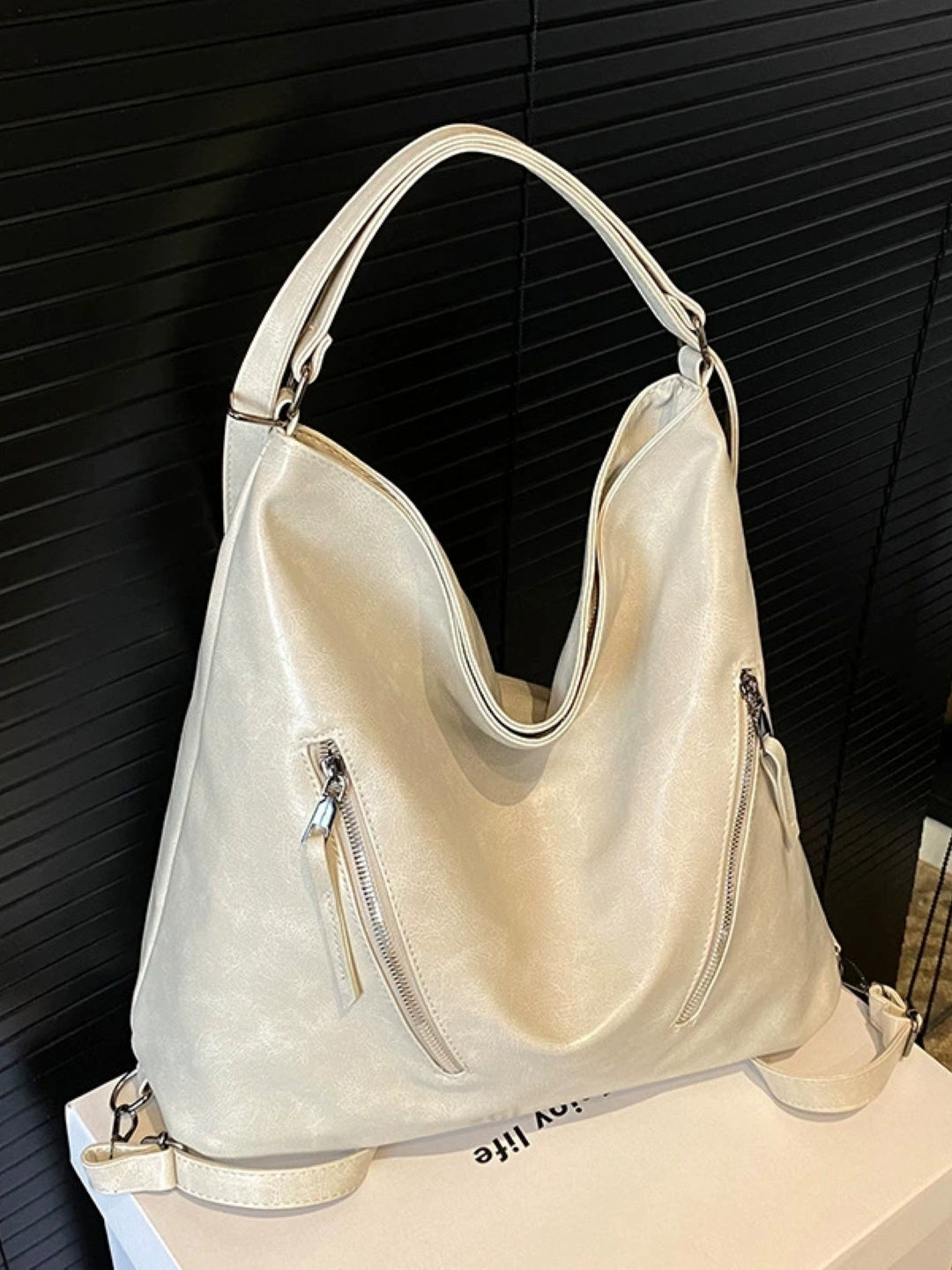 PU Structured Shoulder Bag