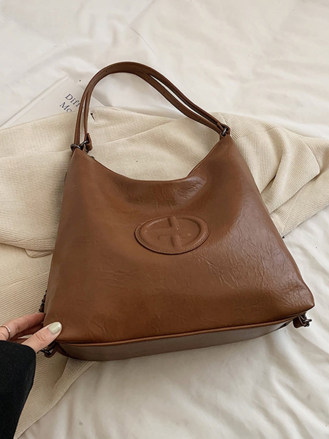 PU Structured Shoulder Bag