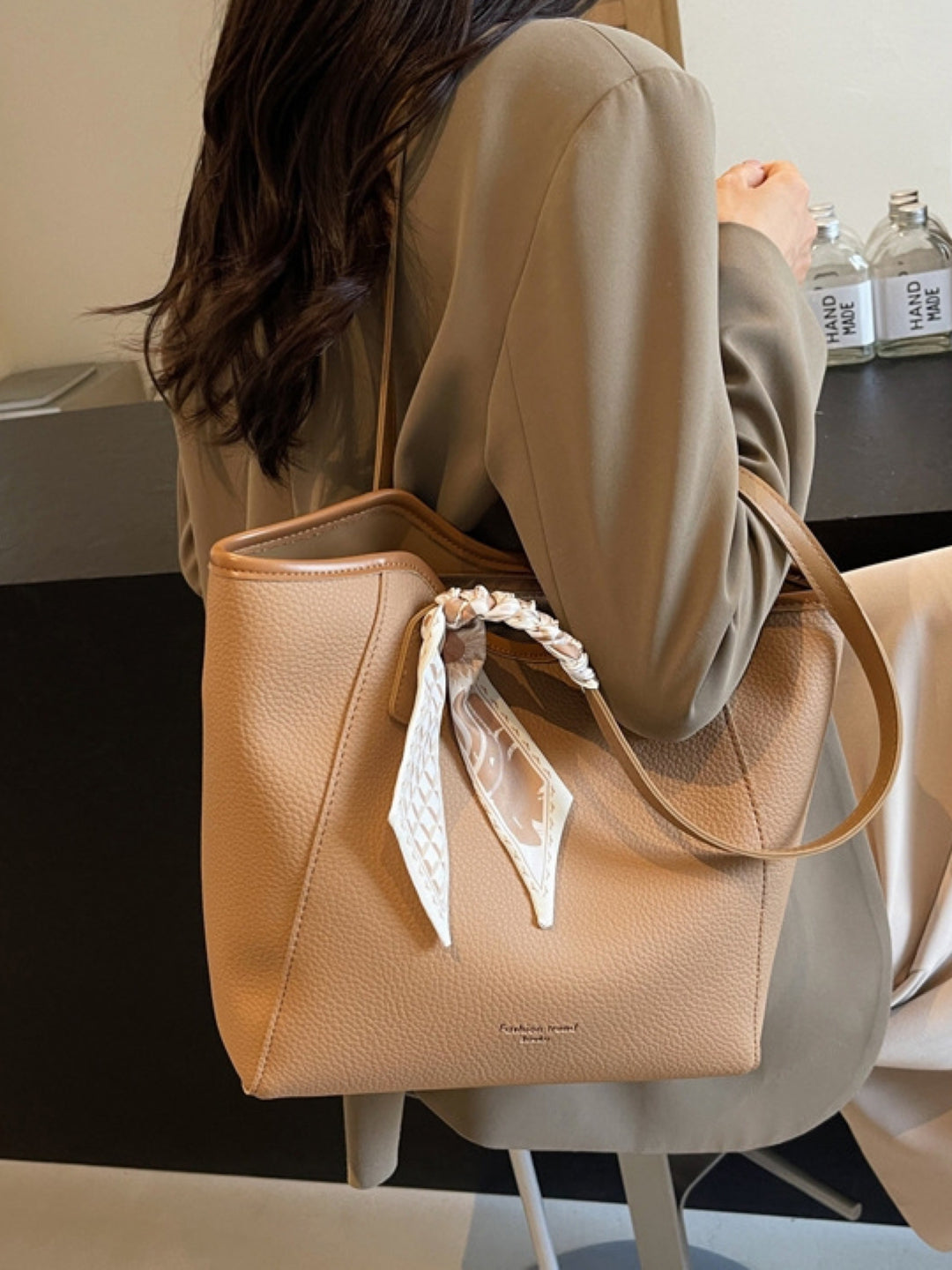 PU Structured Shoulder Bag