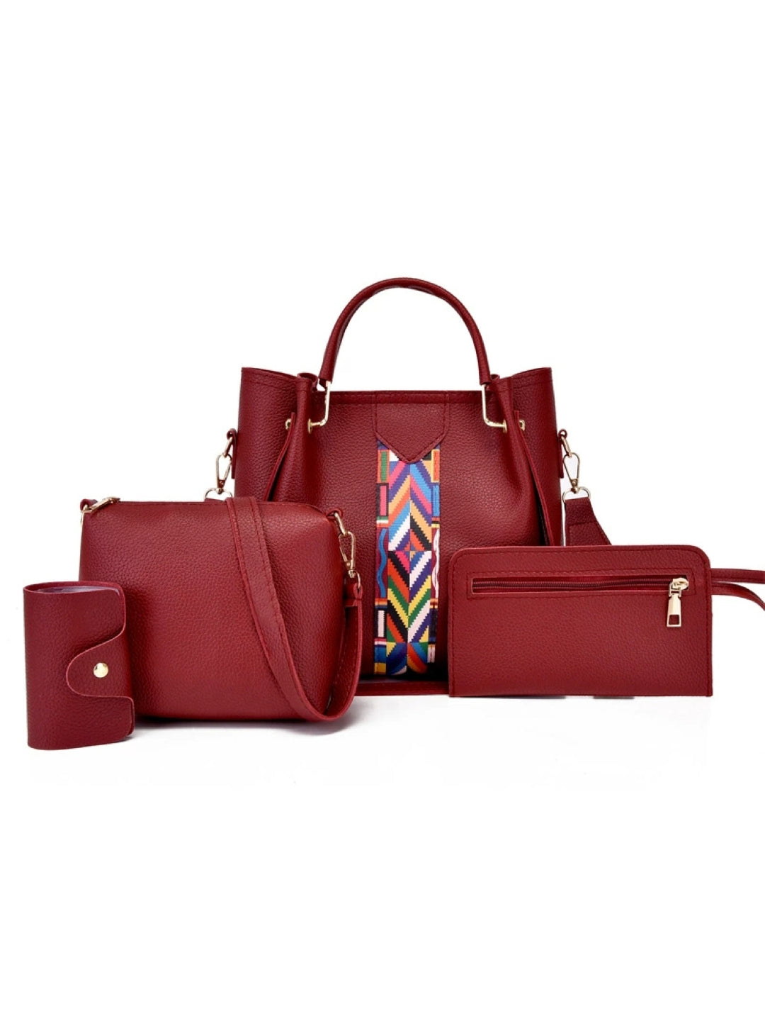 Combo of 4 PU Structured Shoulder Bag