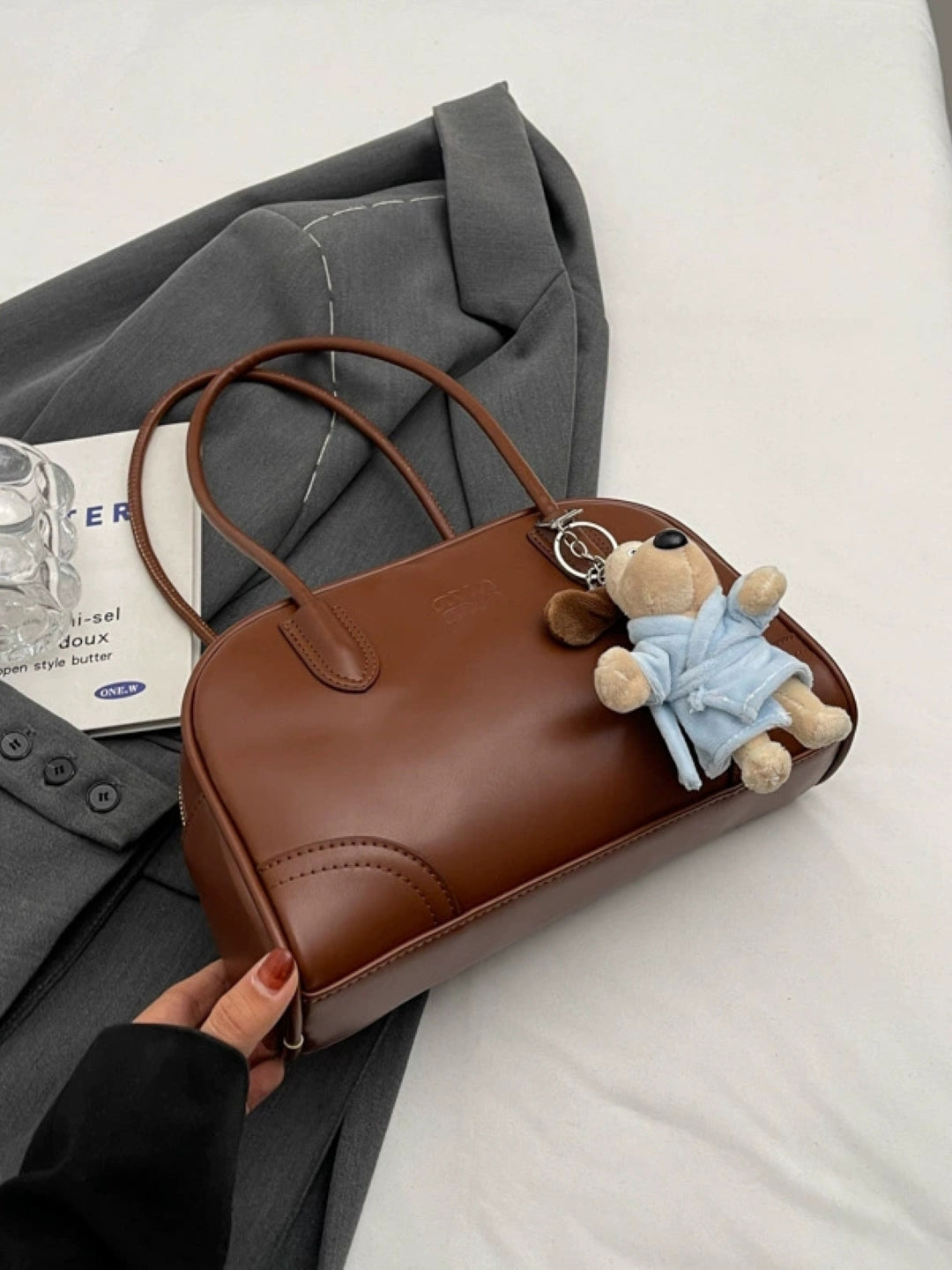 PU Structured Shoulder Bag