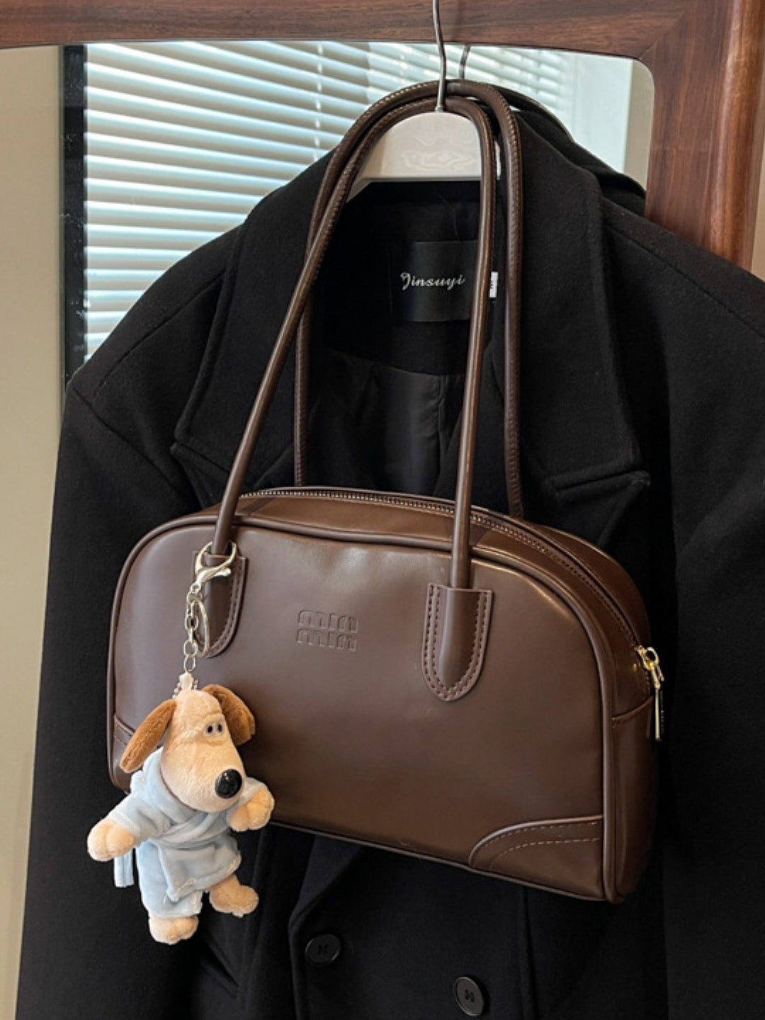 PU Structured Shoulder Bag