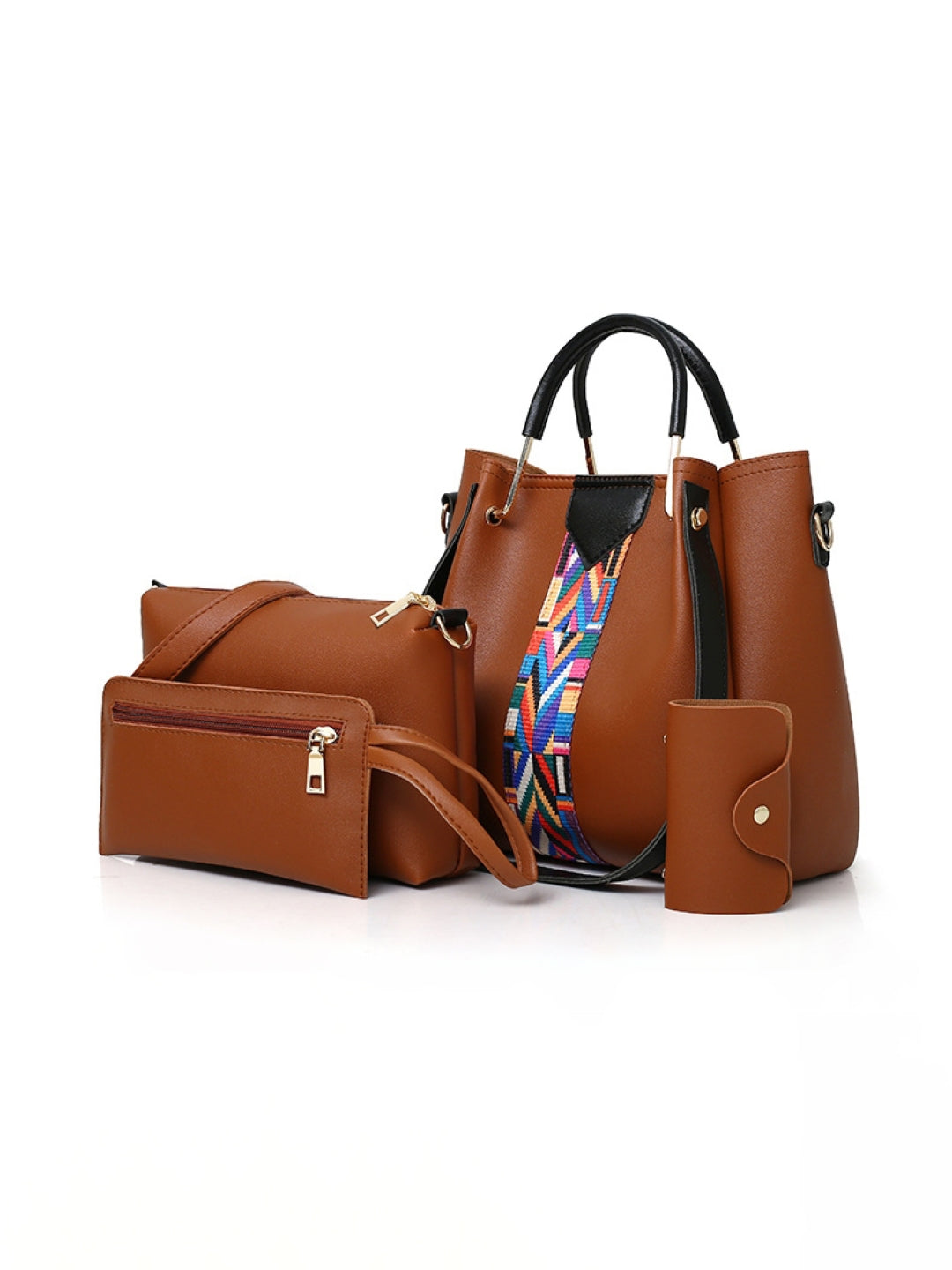 Combo of 4 PU Structured Handheld Bag