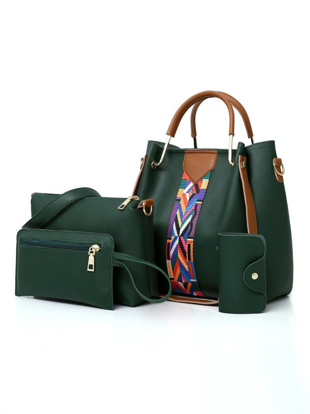 Combo of 4 PU Structured Handheld Bag