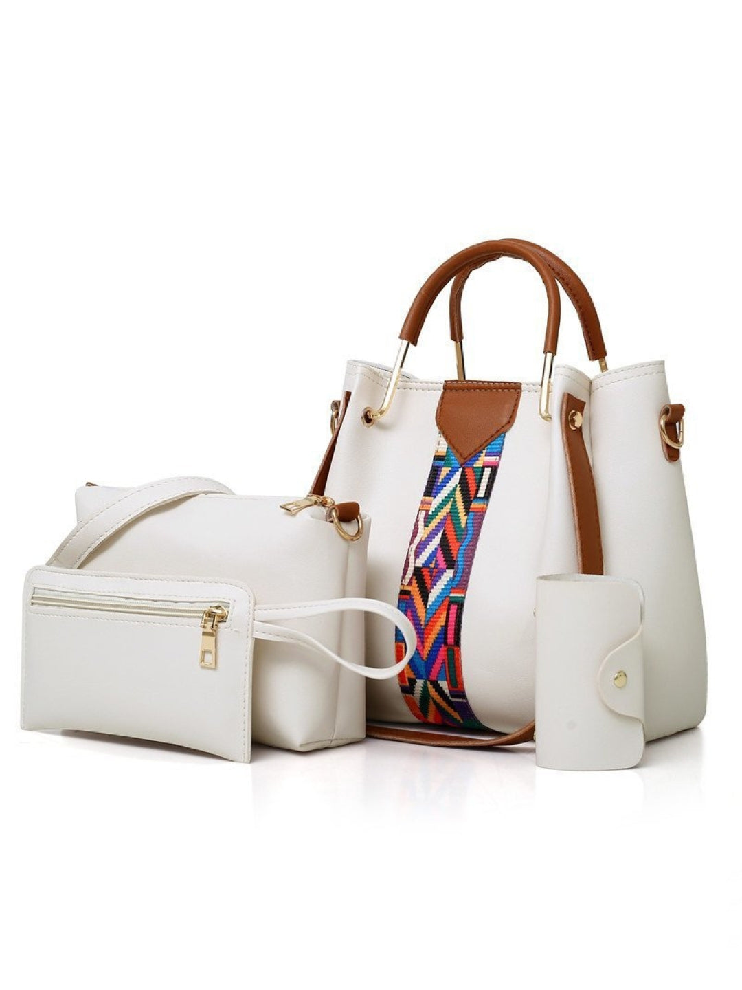 Combo of 4 PU Structured Handheld Bag