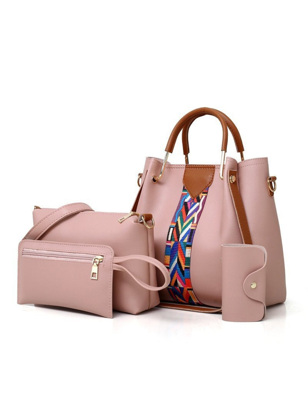 Combo of 4 PU Structured Handheld Bag