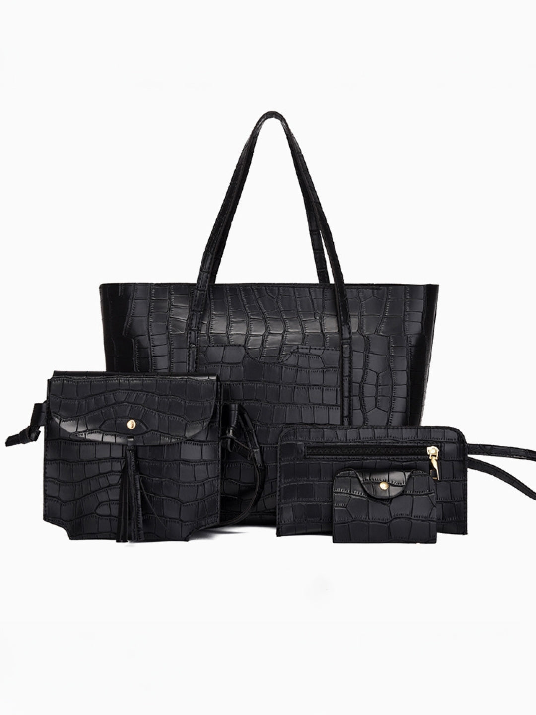 Combo of 4 PU Structured Handheld Bag