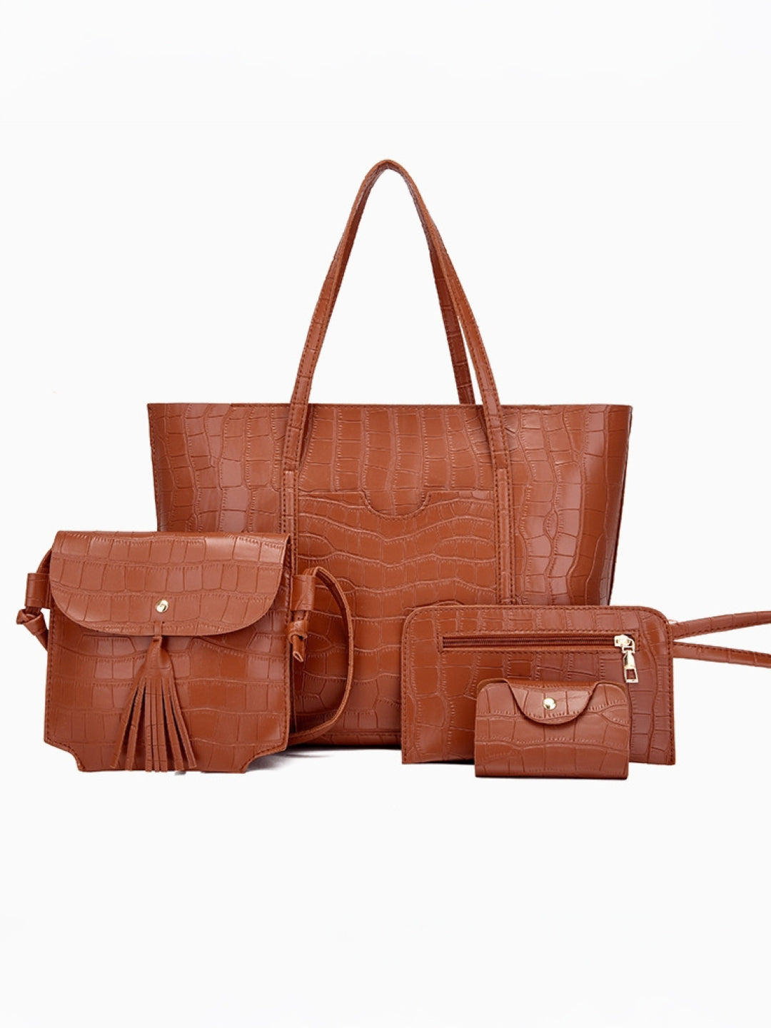 Combo of 4 PU Structured Handheld Bag