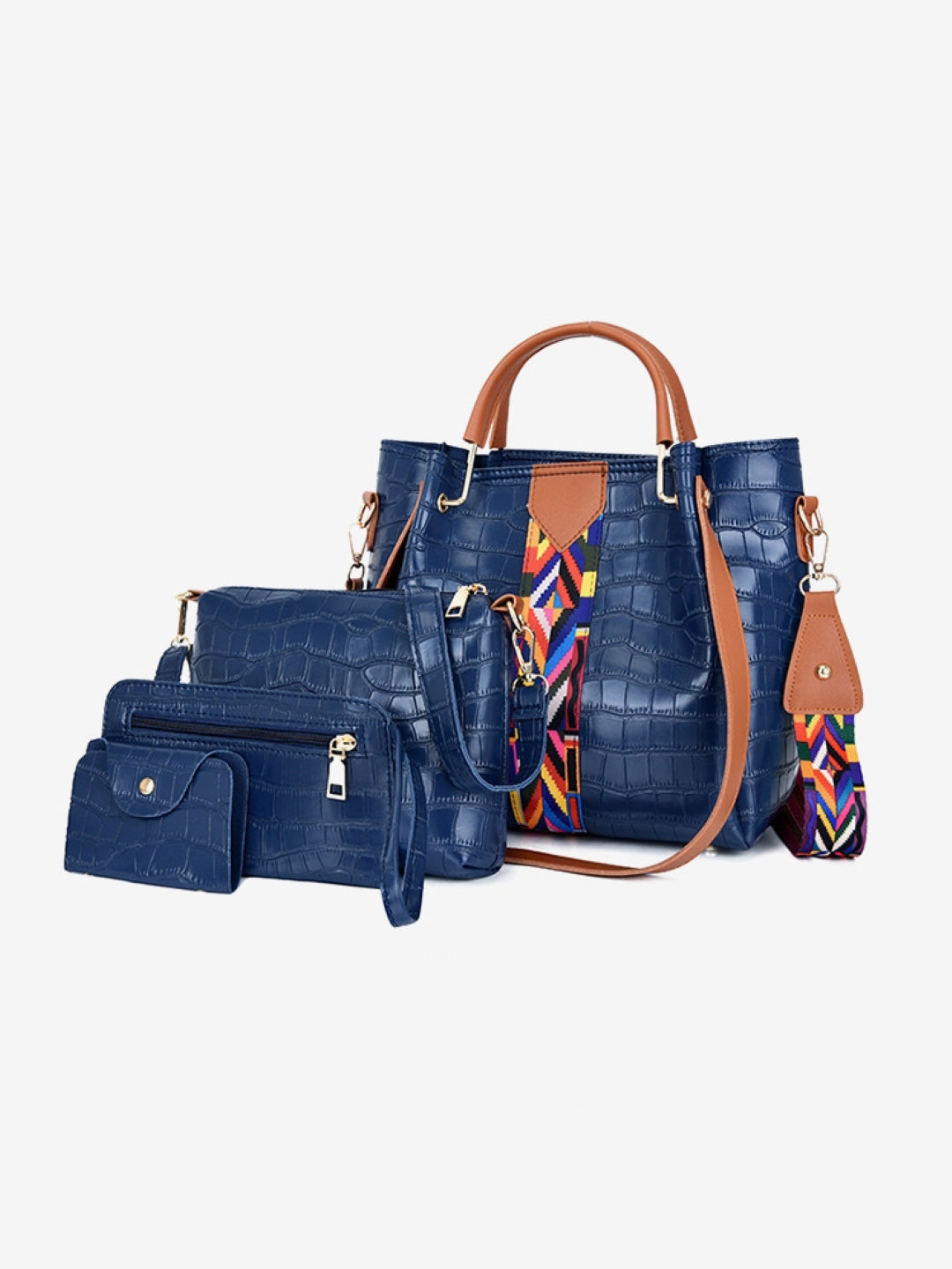 Combo of 4 PU Structured Handheld Bag