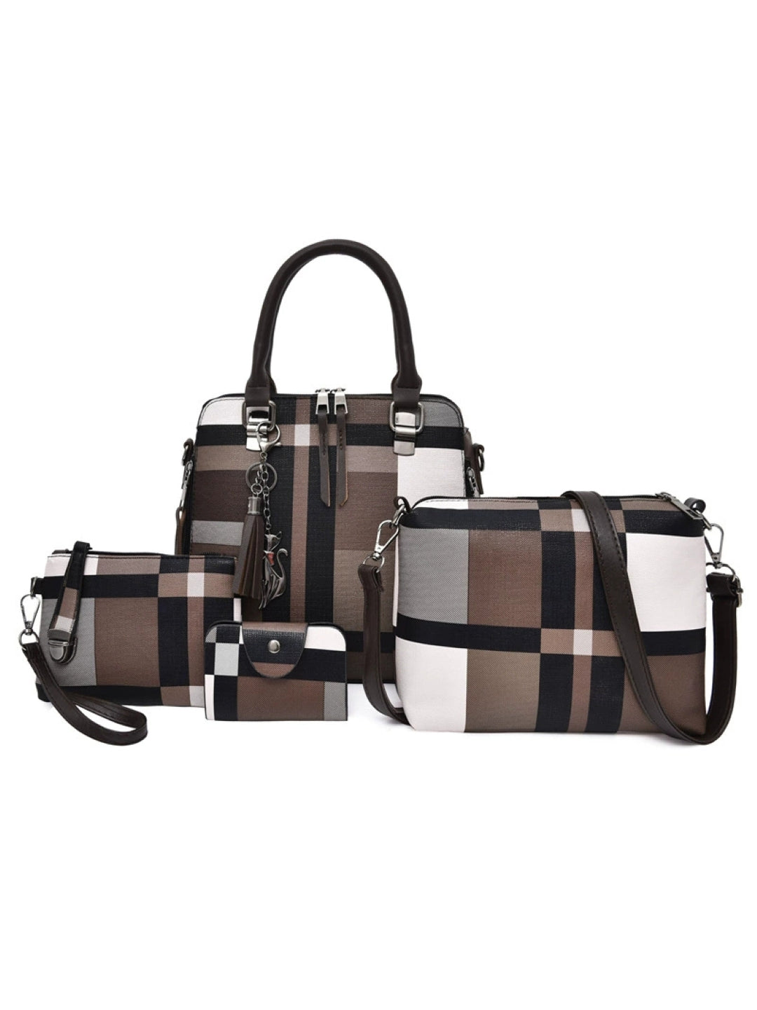 Combo of 4 PU Structured Shoulder Bag