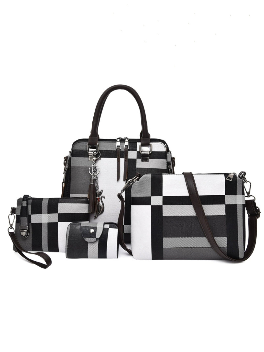 Combo of 4 PU Structured Shoulder Bag