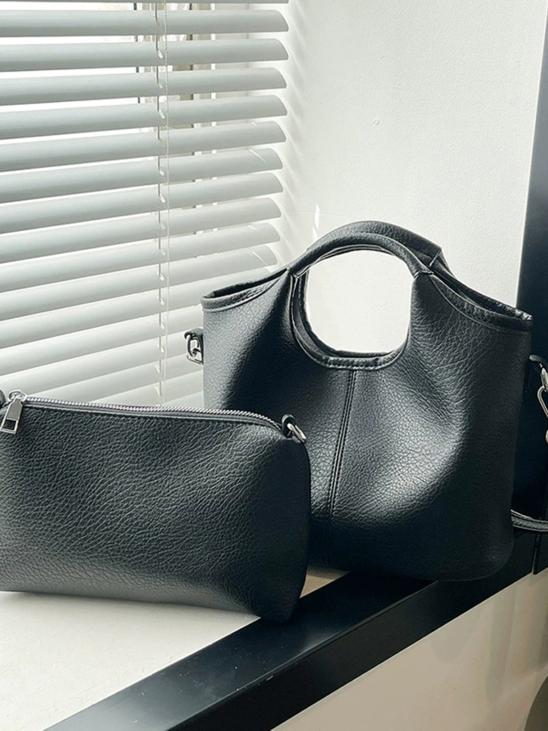 Combo of 2 PU Structured Shoulder Bag