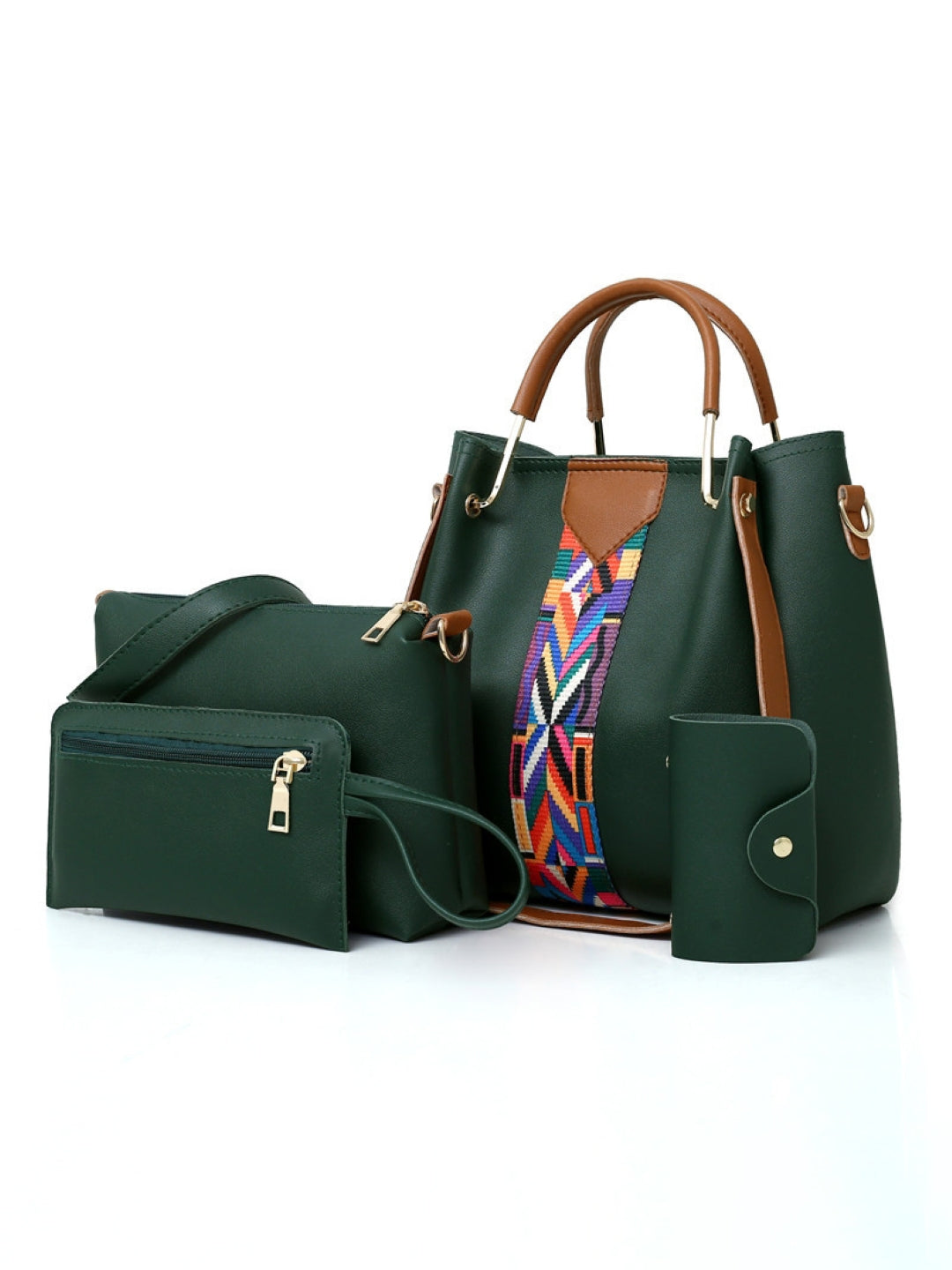 Combo of 4 PU Structured Handheld Bag