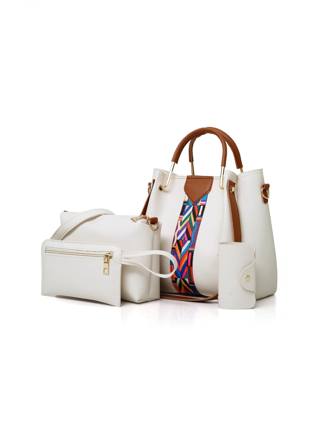 Combo of 4 PU Structured Handheld Bag