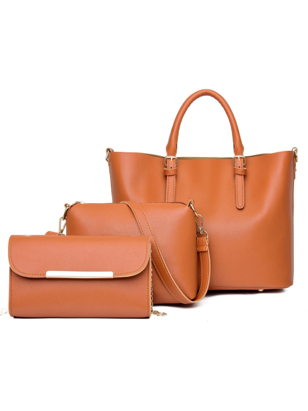 Combo of 3 PU Structured Handheld Bag