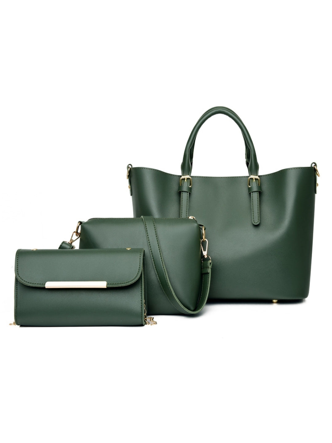 Combo of 3 PU Structured Handheld Bag