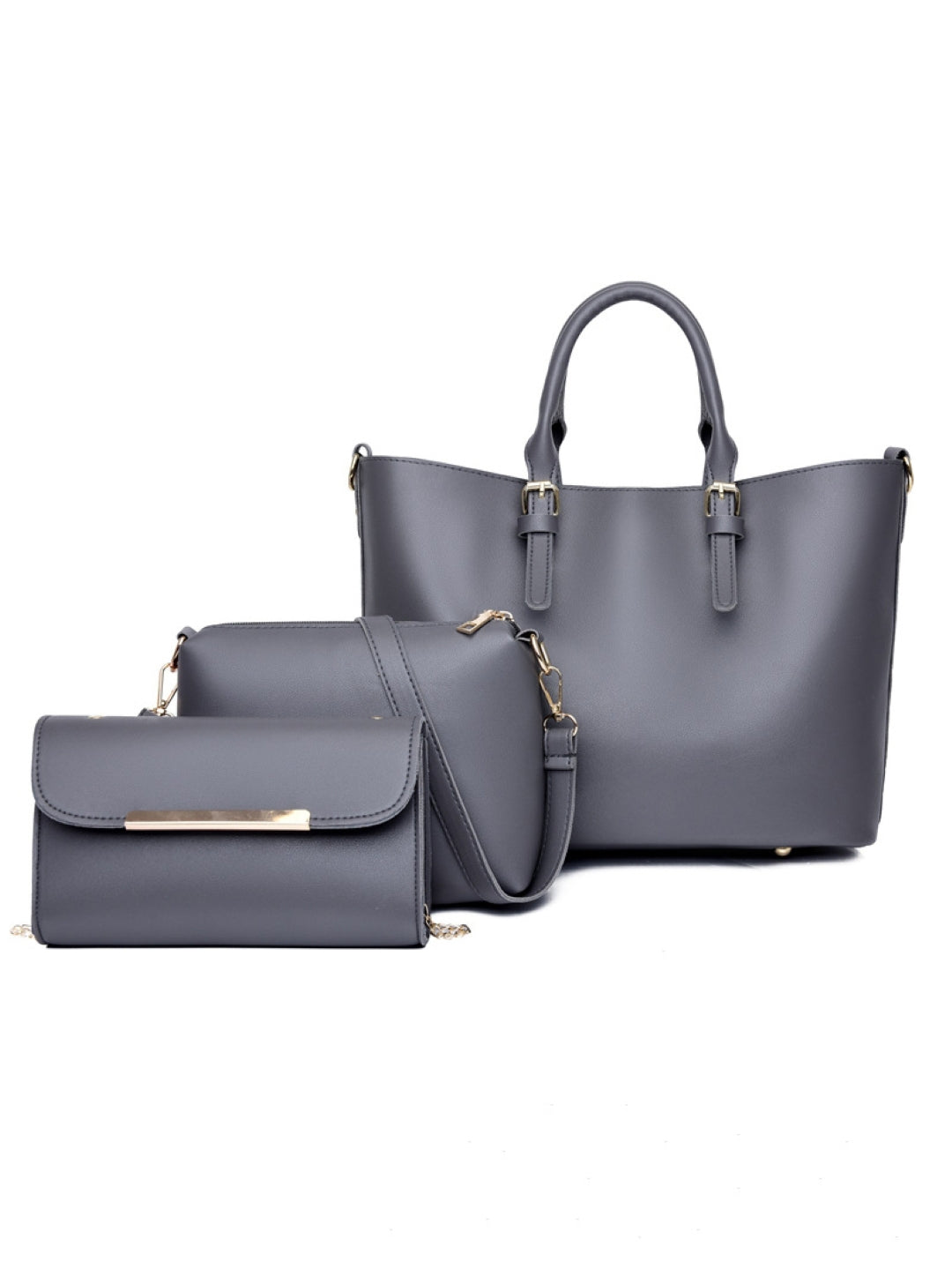 Combo of 3 PU Structured Handheld Bag