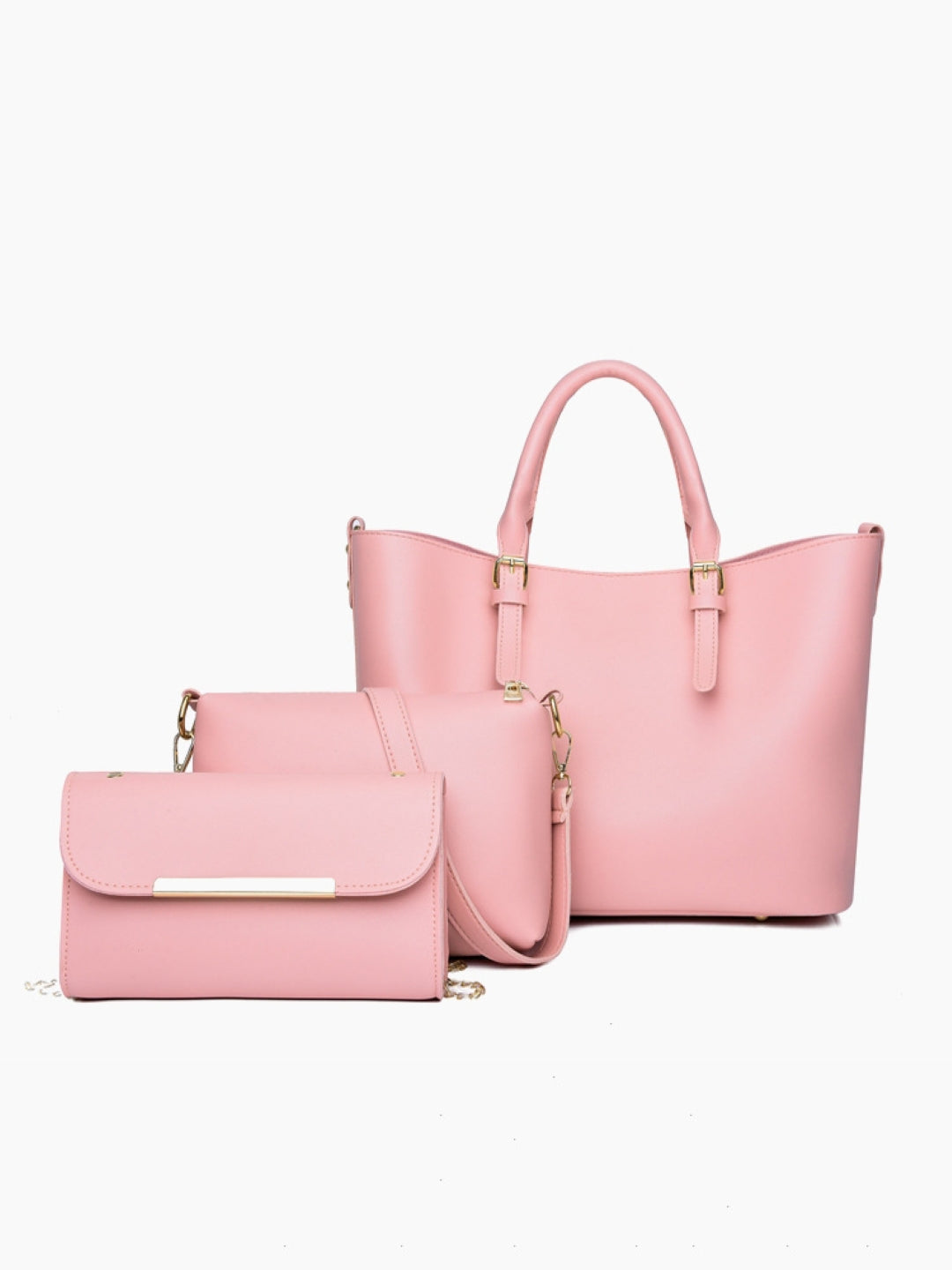 Combo of 3 PU Structured Handheld Bag