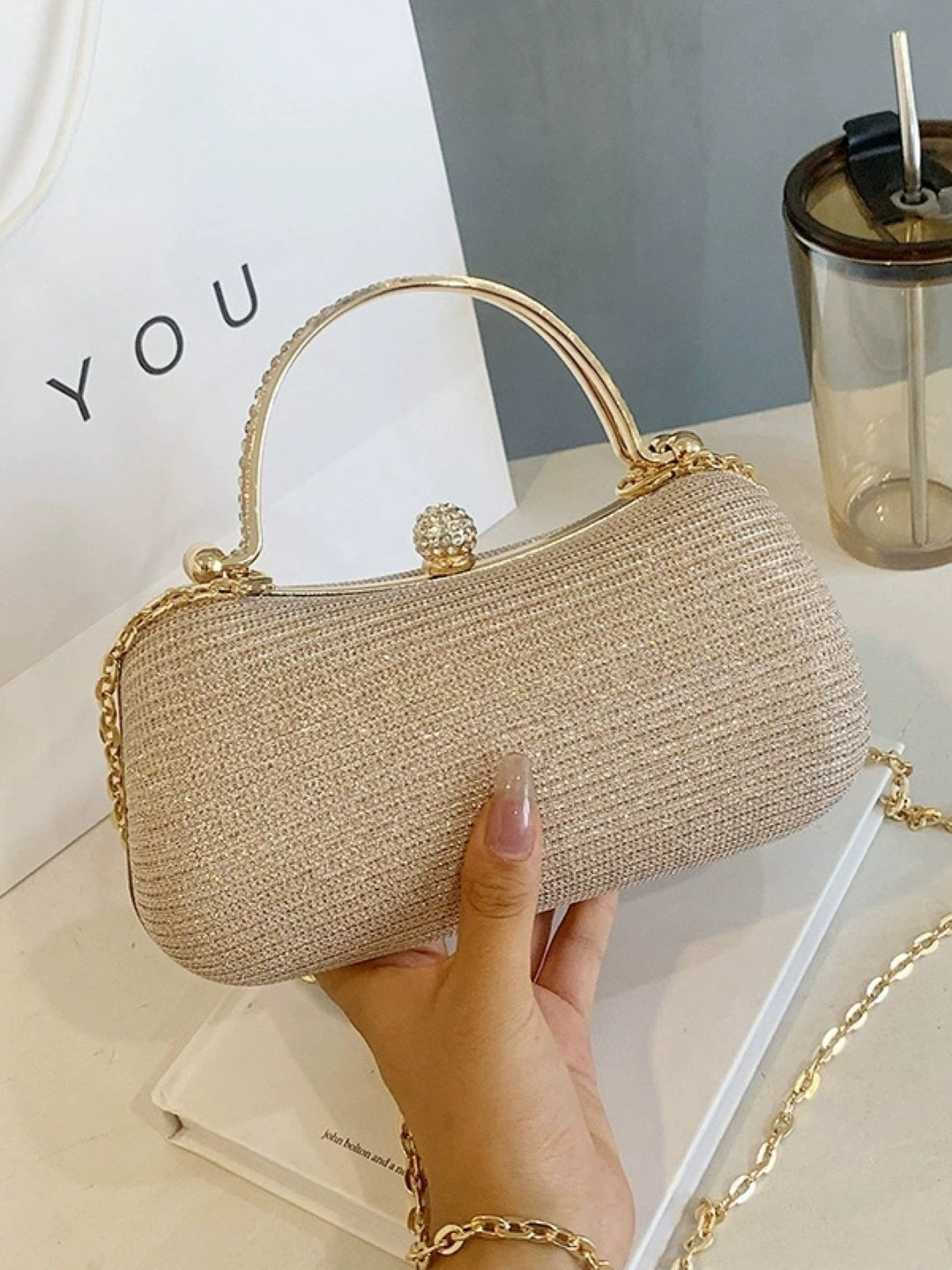 Embellished Box Clutch