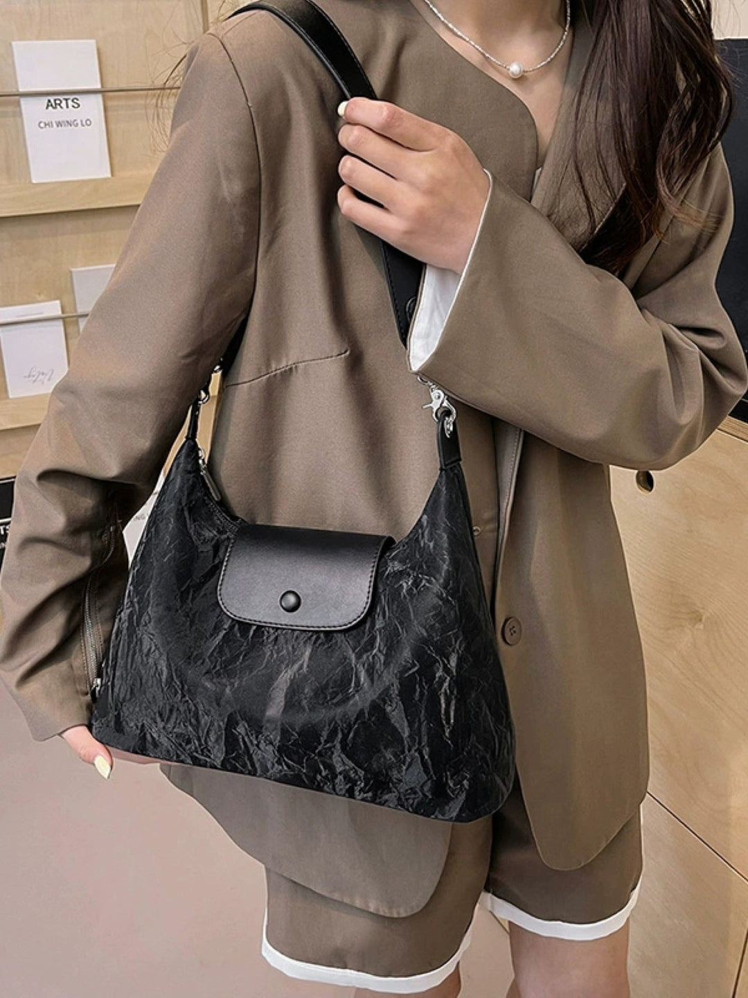 PU Structured Shoulder Bag