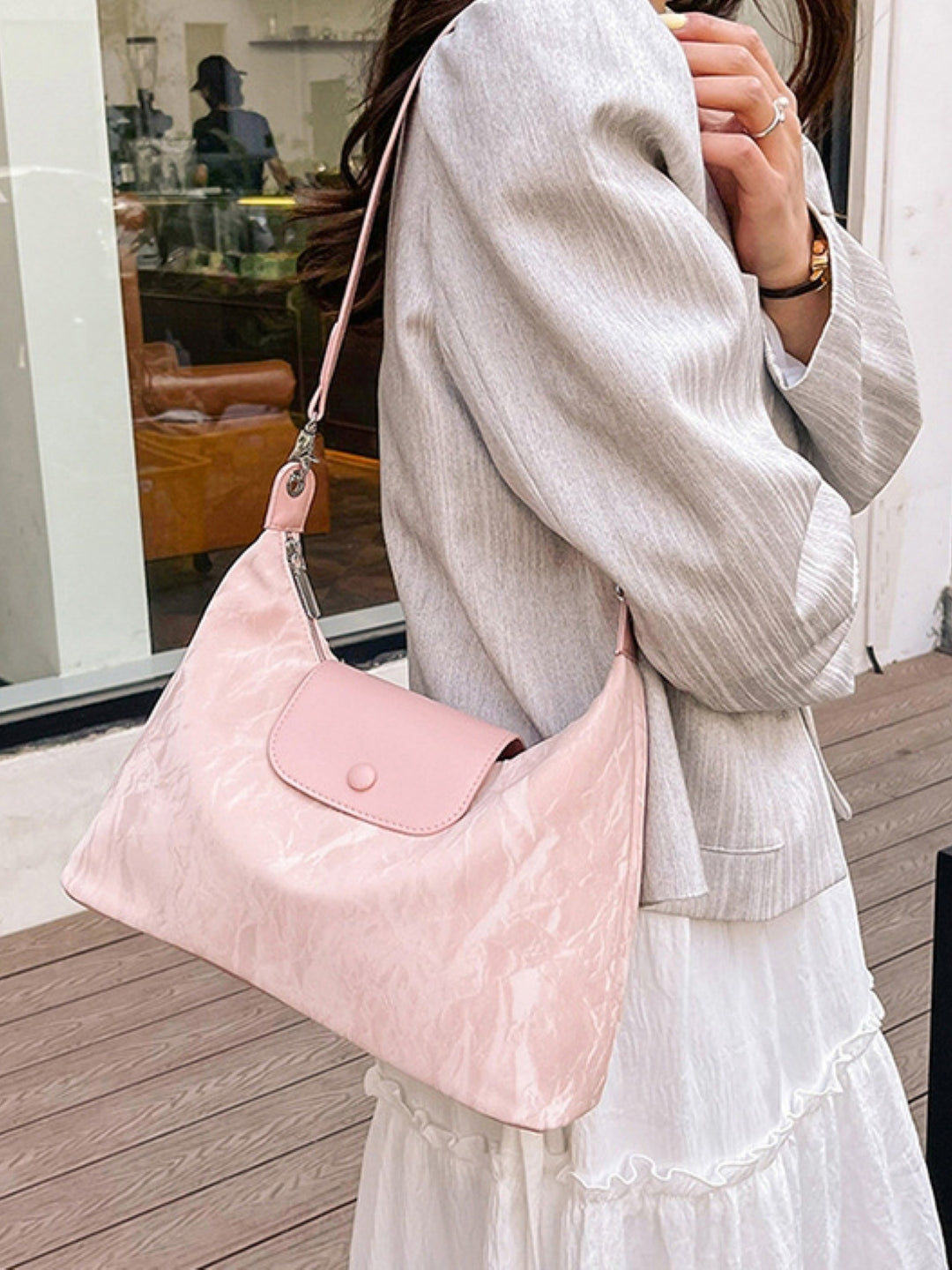 PU Structured Shoulder Bag