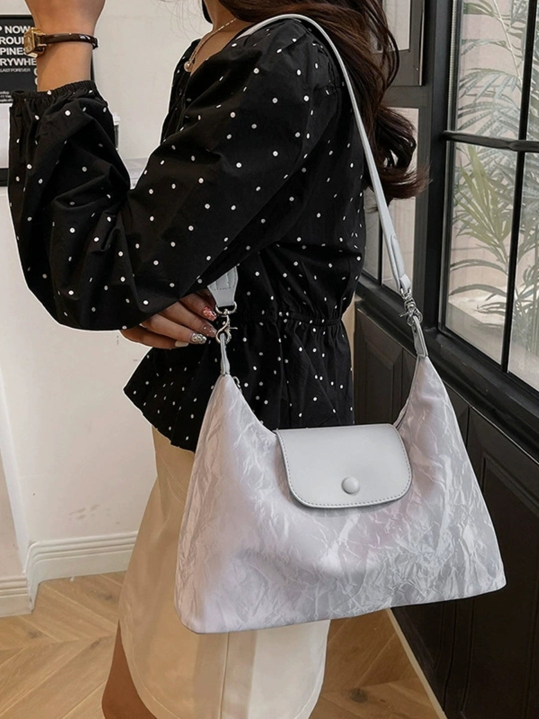 PU Structured Shoulder Bag