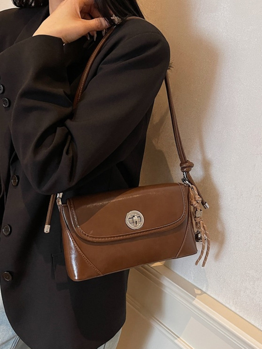 PU Structured Shoulder Bag