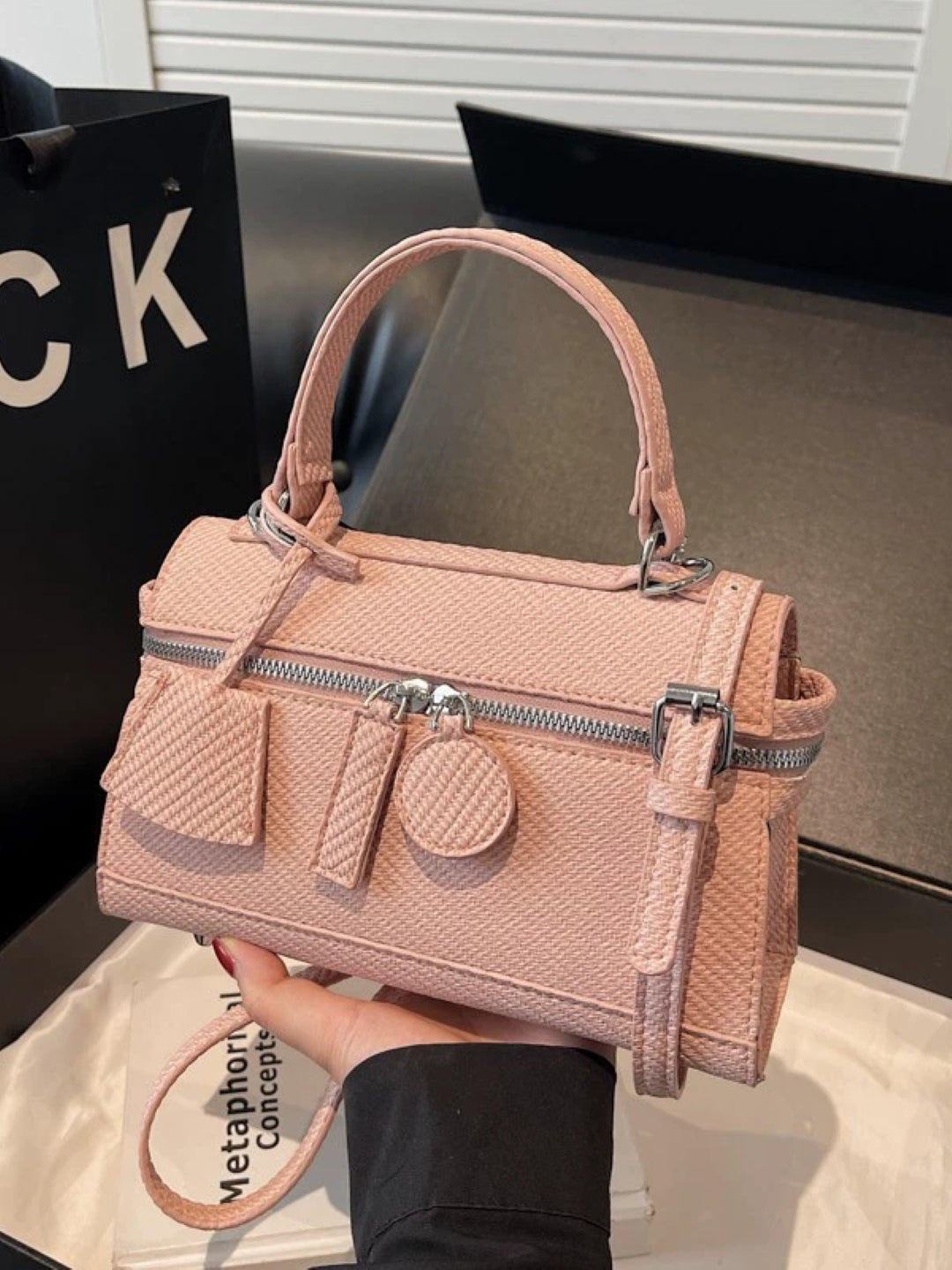 PU Structured Shoulder Bag
