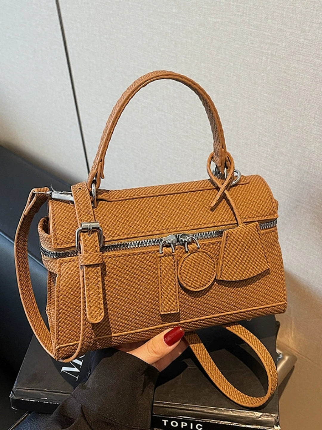 PU Structured Shoulder Bag