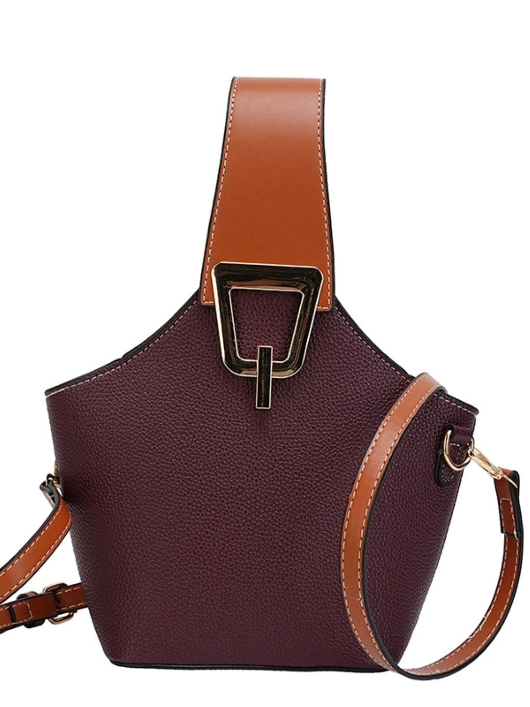 Maroon Solid One Handle Sling Bag