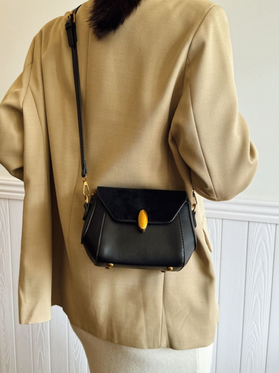 Black Solid NA Sling Bag