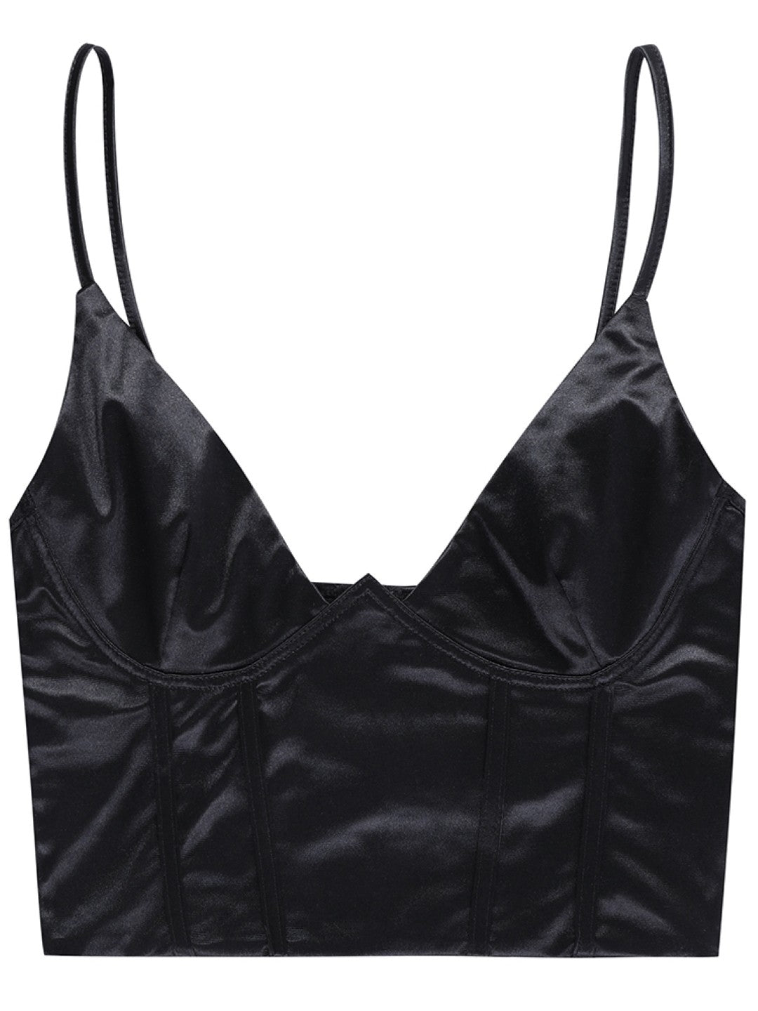 Black Shoulder Straps Solid Sleeveless Polyester Casual Top