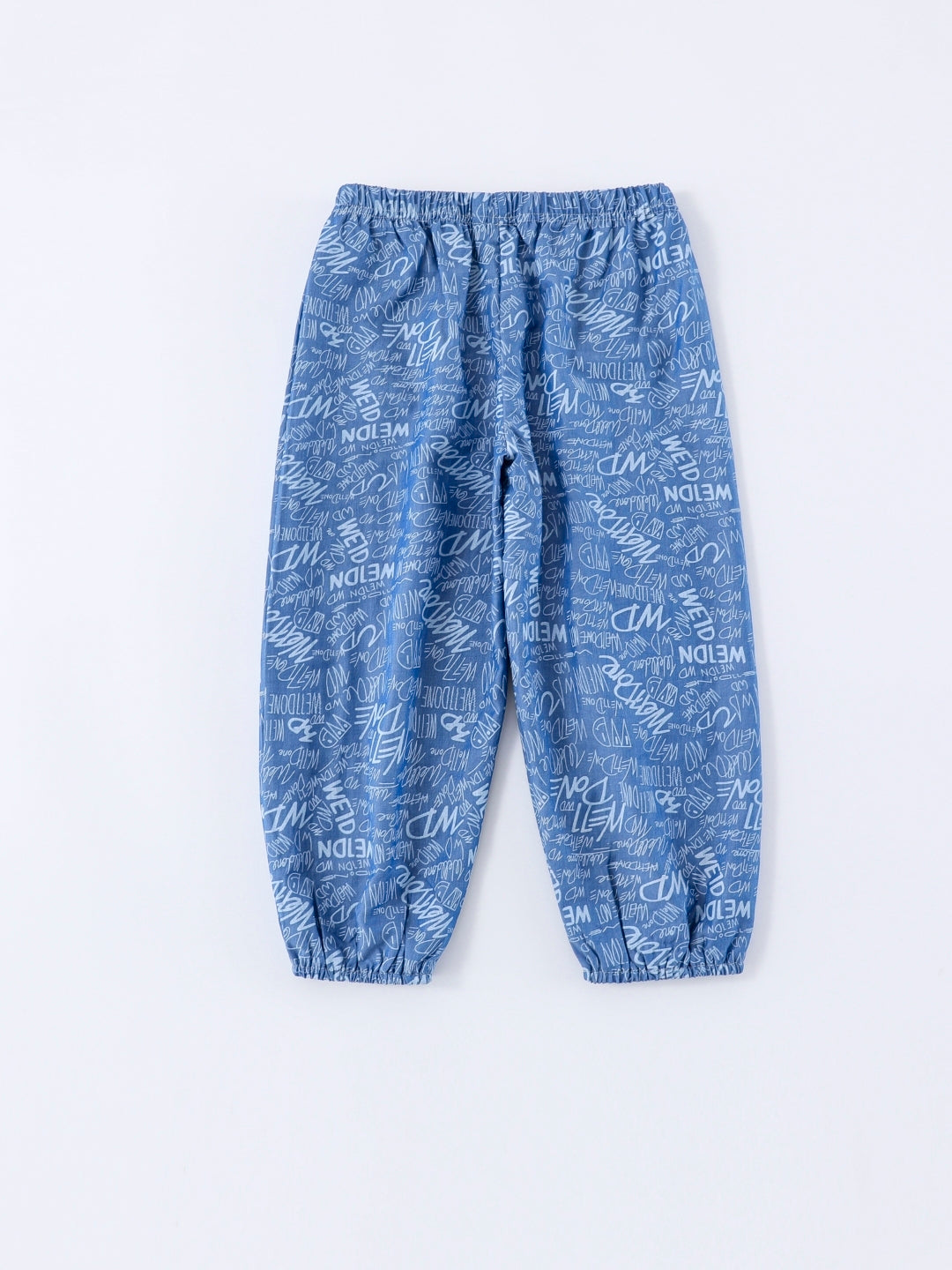 Blue Printed Regular Fit Mid-Rise Slip-On Viscose Rayon Trouser