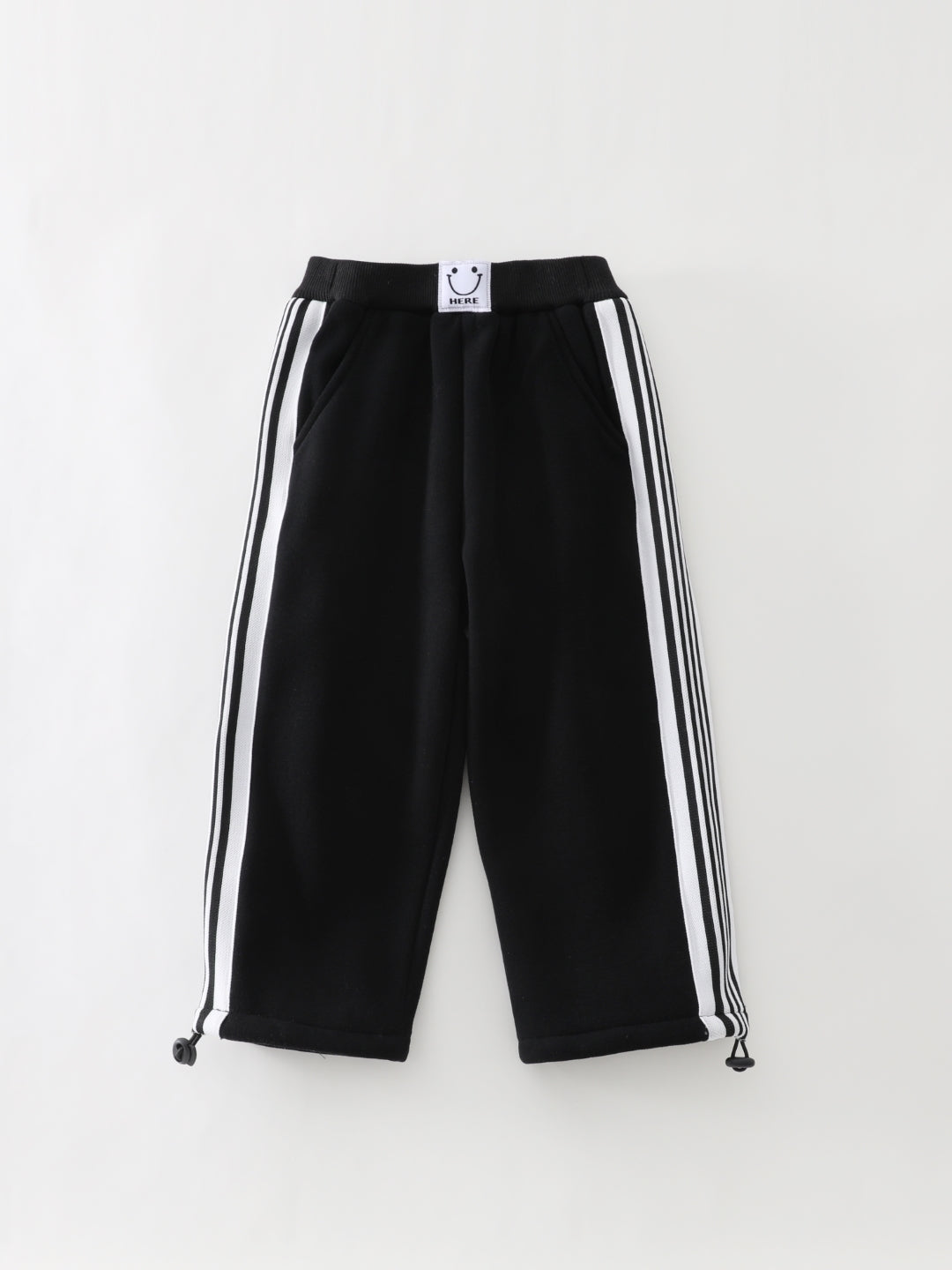 Black Printed Regular Fit Mid-Rise Slip-On Cotton Trouser