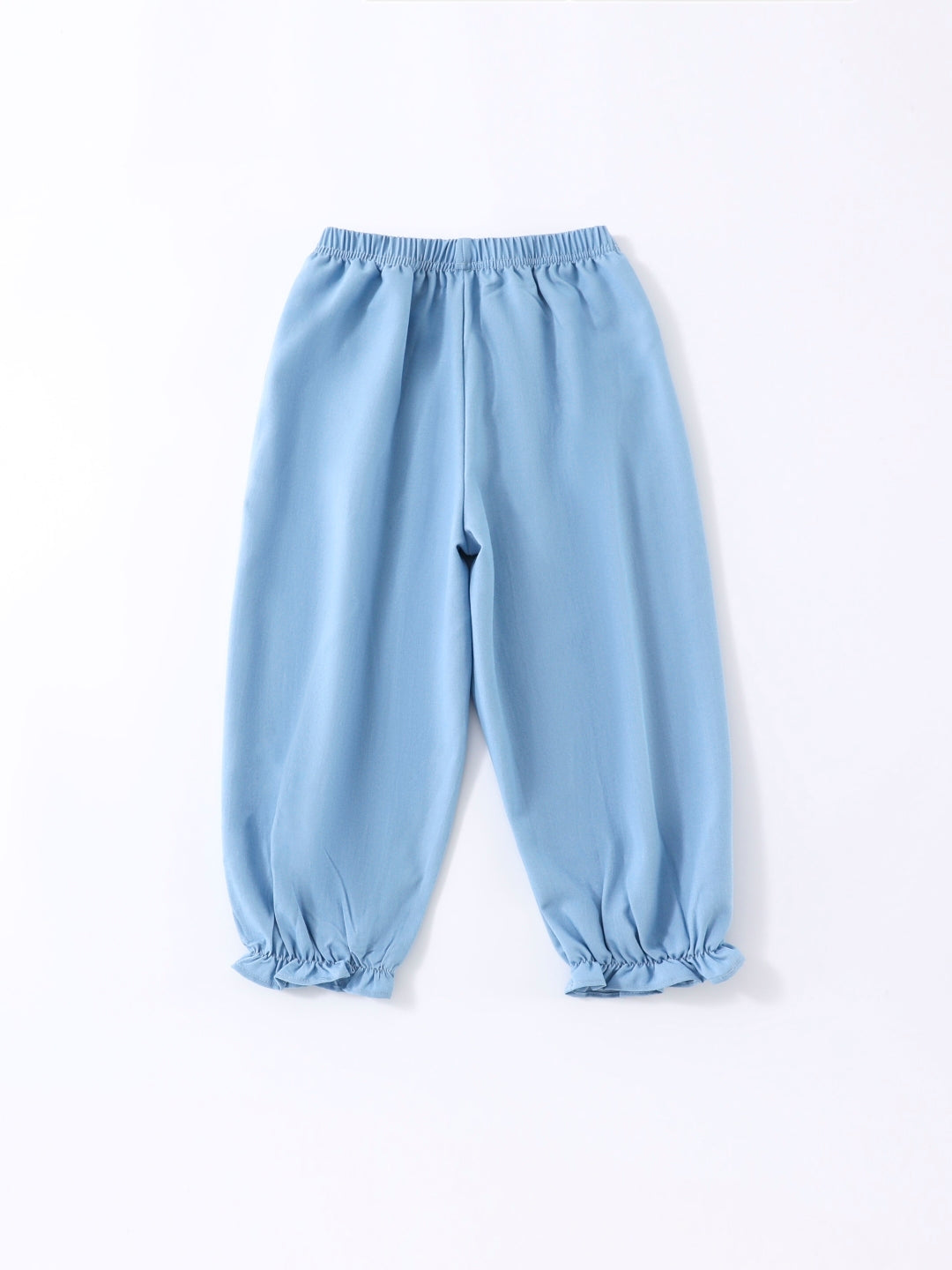 Blue Solid Regular Fit Mid-Rise Slip-On Polyester Trouser