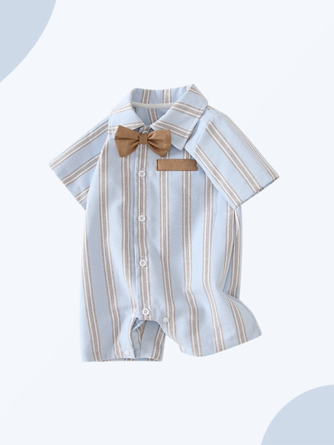 Blue Cotton Regular Romper