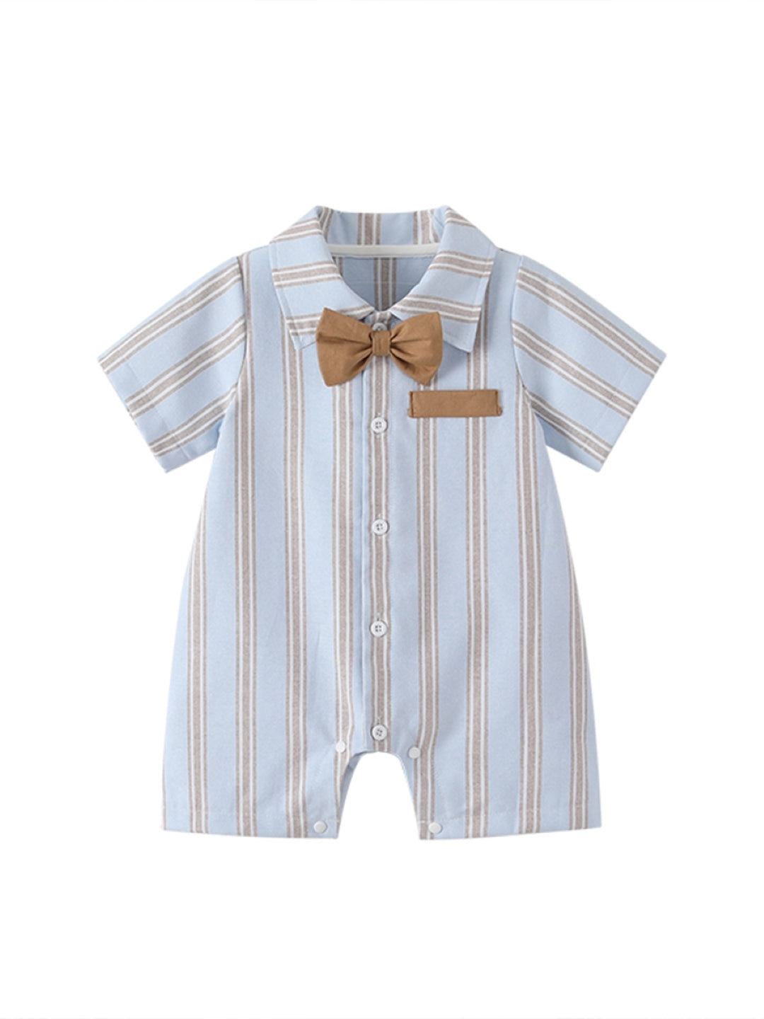 Blue Cotton Regular Romper